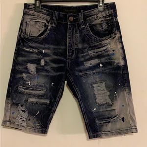 DECIBEL torn look navy blue jeans  shorts size 32.